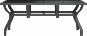vidaXL vidaXL Stół ogrodowy, szaro-czarny, 180x80x70 cm, stal i szkło 3