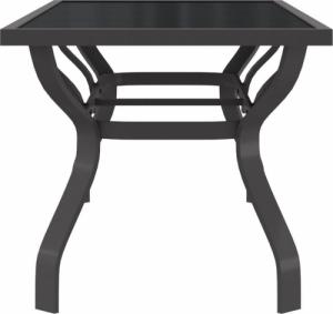 vidaXL vidaXL Stół ogrodowy, szaro-czarny, 180x80x70 cm, stal i szkło 4