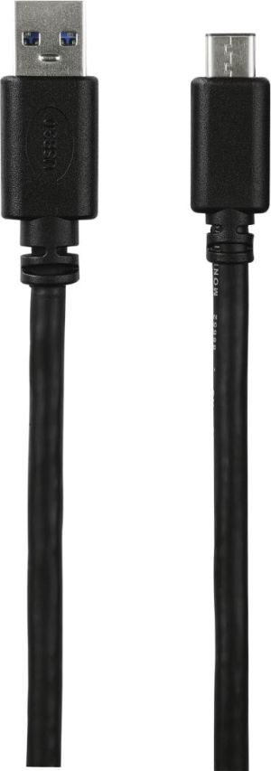 Kabel USB Hama USB-A - USB-C 1 m Czarny (00135722) 2