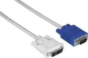 Kabel Hama DVI-A - D-Sub (VGA) 1.5m biały (0045075) 1