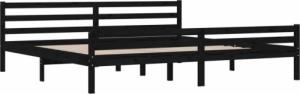 vidaXL vidaXL Rama łóżka, czarna, lite drewno, 200 x 200 cm 4