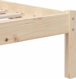 vidaXL Rama łóżka, lite drewno sosnowe, 90x200 cm 6