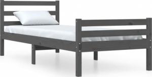 vidaXL vidaXL Rama łóżka, szara, lite drewno, 100 x 200 cm 2