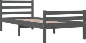 vidaXL vidaXL Rama łóżka, szara, lite drewno, 100 x 200 cm 4