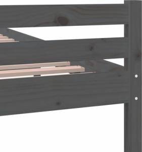 vidaXL vidaXL Rama łóżka, szara, lite drewno, 100 x 200 cm 7