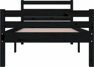 vidaXL Rama łóżka, czarna, lite drewno, 100 x 200 cm 5