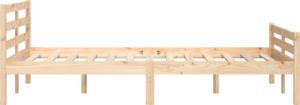 vidaXL Rama łóżka, lite drewno, 150x200 cm, King Size 6