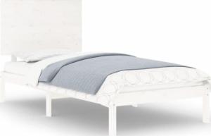 vidaXL vidaXL Rama łóżka, biała, lite drewno sosnowe, 100 x 200 cm 2