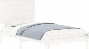 vidaXL Rama łóżka, biała, lite drewno sosnowe, 90x200 cm 3