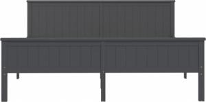vidaXL vidaXL Rama łóżka, szara, lite drewno sosnowe, 200 x 200 cm 4