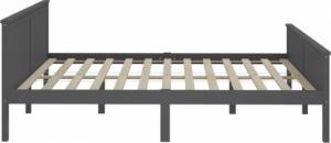 vidaXL vidaXL Rama łóżka, szara, lite drewno sosnowe, 200 x 200 cm 5
