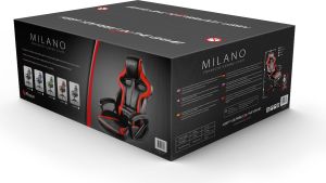 Fotel Arozzi Milano Czarno-czerwony (MILANO-RD) 8