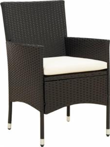 vidaXL vidaXL 7-cz. zestaw mebli ogrodowych z poduszkami, rattan PE, czarny 3
