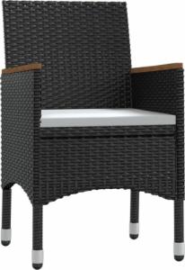 vidaXL vidaXL 5-częściowy zestaw mebli ogrodowych z poduszkami, czarny 3