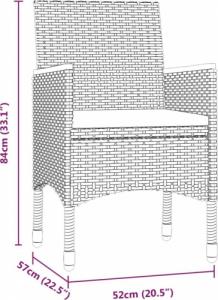 vidaXL vidaXL 5-częściowy zestaw mebli ogrodowych z poduszkami, czarny 7