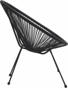 vidaXL vidaXL 5-częściowy zestaw mebli ogrodowych, rattan PVC, czarny 8
