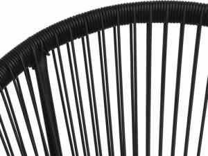 vidaXL vidaXL 5-częściowy zestaw mebli ogrodowych, rattan PVC, czarny 9