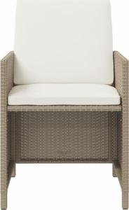 vidaXL vidaXL 5-cz. zestaw mebli ogrodowych z poduszkami, polirattan, beżowy 5