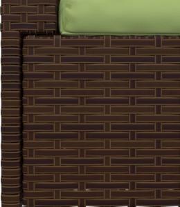 vidaXL vidaXL 2-osobowa sofa ogrodowa z poduszkami, polirattan, brązowa 8