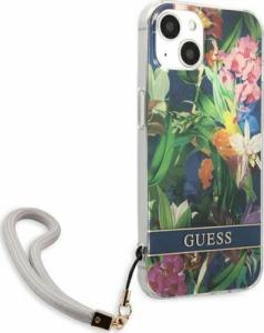 Guess Guess Flower Cord - Etui ze smyczką iPhone 13 mini (Blue) 4