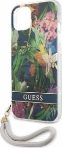Guess Guess Flower Cord - Etui ze smyczką iPhone 13 mini (Blue) 6