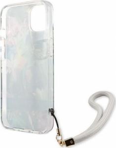 Guess Guess Flower Cord - Etui ze smyczką iPhone 13 mini (Blue) 7