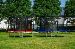 Trampolina ogrodowa G21 ogrodowa SpaceJump z siatką wewnętrzną 10 FT 305 cm niebieska 4