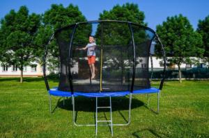 Trampolina ogrodowa G21 ogrodowa SpaceJump z siatką wewnętrzną 10 FT 305 cm niebieska 7