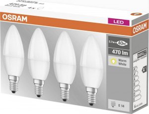 Osram Żarówka LED OSRAM, E14, 5.7W, 470lm, 2700K, 4 szt. 2