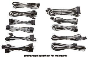 Corsair Zestaw kabli PSU Type4 Premium czarno-biały (CP-8920156) 1