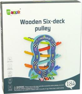 Lean Sport Drewniana Zjeżdżalnia 6 Poziomów Autka Liczby 4