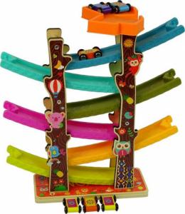 Lean Sport Kolorowy Tor Dla Autek Zjeżdżalnia Drzewko 6 Poziomów 2