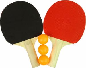 Lean Sport Drewniane Paletki Do Ping Ponga 3 Piłki Pokrowiec 2