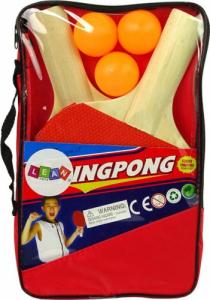 Lean Sport Drewniane Paletki Do Ping Ponga 3 Piłki Pokrowiec 3