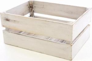 Divero Drewniane pudełko VINTAGE DIVERO kolor biały - 51 x 36 x 23 cm 1