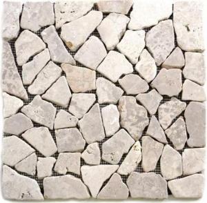 Divero Mozaika marmurowa Garth- biała okładzina 1 m2 1