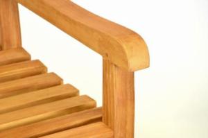 Divero Ławka ogrodowa 2-osobowa drewniana 120 cm 3