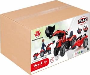 Falk FALK Traktor Massey Ferguson Czerwony na Pedały z Przyczepką od 3 Lat 10