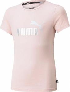 Puma Koszulka dla dzieci Puma ESS+ Logo Tee różowa 587041 36 : Rozmiar - 116cm 1
