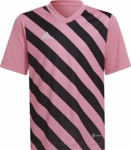 Adidas Koszulka dla dzieci adidas Entrada 22 Graphic Jersey różowo-czarna HC2632 : Rozmiar - 116cm 1