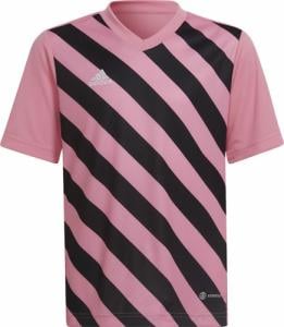 Adidas Koszulka dla dzieci adidas Entrada 22 Graphic Jersey różowo-czarna HC2632 : Rozmiar - 164cm 1