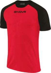 Givova Koszulka Givova Capo MC czerwono-czarna MAC03 1210 : Rozmiar - M 1