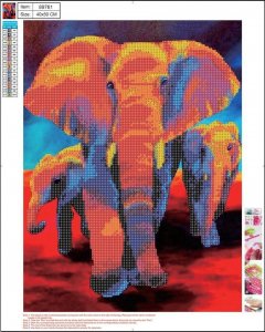 Centrum Mozaika diamentowa 5D 40x50cm Elephant 89761 1