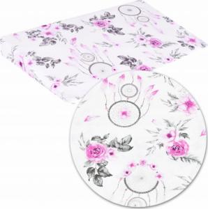 Sensillo Poszewka na poduszkę klin do łóżeczka BabyBoom kwiaty szaro-różowe z łapaczami snów 1