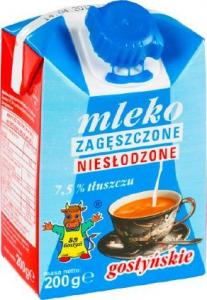 Staples GOSTYŃ Mleko zagęszczone niesłodzone, kartonik 200g 1