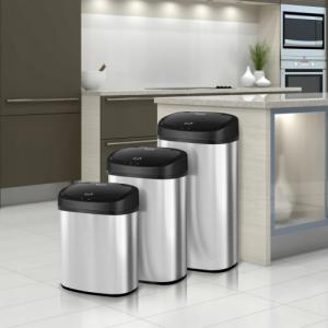 Kosz na śmieci TurboTronic bezdotykowy chrom (TT-SB48) 5