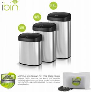 Kosz na śmieci TurboTronic bezdotykowy chrom (TT-SB48) 6