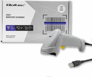 Czytnik kodów kreskowych Qoltec Czytnik kodów kreskowych laserowy 1D | USB | Biały 5