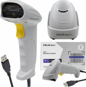 Czytnik kodów kreskowych Qoltec Czytnik kodów kreskowych laserowy 1D | USB | Biały 6