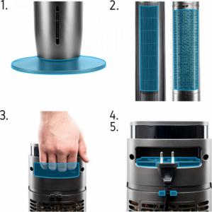 Termowentylator Yoer Cichy WENTYLATOR Kolumnowy KLIMATYZER Przenośny KLIMATYZATOR Jonizacja NATURALNY WIATR + Pilot+WiFi - YOER Cascado TFC06G 13